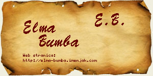 Elma Bumba vizit kartica
